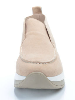 01-5576-6 BEIGE Ботинки демисезонные женские (натуральная замша, байка)