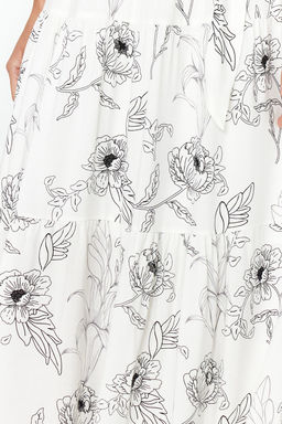 TRENDYOLMILLA Siyah Animal Shift Shally Maxi Dokuma Elbise TWOSS24EL00872 фото 17