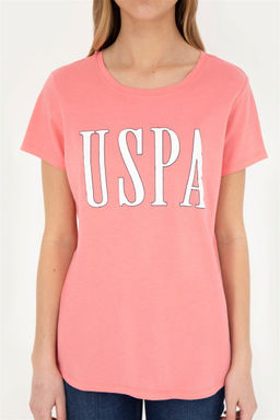 Женская неоново-розовая футболка с круглым вырезом - U.s. polo assn фото 6