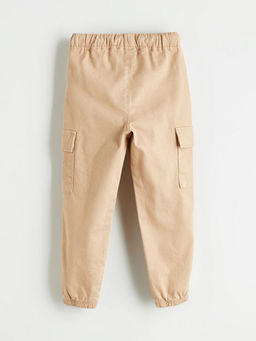 Beli Lastikli K?z ?ocuk Kargo Jogger Pantolon