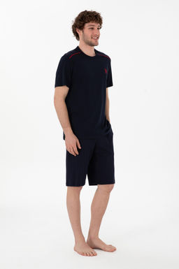 Erkek Bisiklet Yaka Lacivert Pijama Tak_m_ Sepette S_rpriz _ndirim