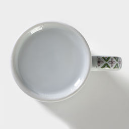 Кружка ситом Цветы, 300 мл, керамика, белая