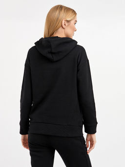 джемпер женский из хлопка с капюшоном и стразами - Glenfield фото 8