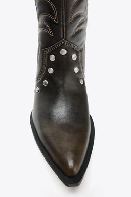 COWBOY STUDDED BOOTS - Zara фото 14