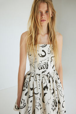 Vestido estampado de lino - H&m фото 3