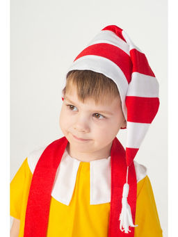 Карнавальный костюм «Буратино», 5-7 лет, колпак, курточка, шарфик, бриджи, рост 122-134 см