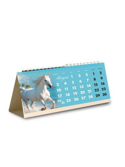 Цена за 2 шт. Календарь 2026 настольный, домик с курсором «Лошадь с цветами»