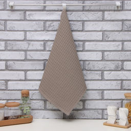 Полотенце Доляна цв. серый 35х60 см, 100% хл., крупная вафля 220 г/м2