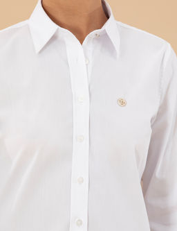 Beyaz Slim Fit Uzun Kollu G_mlek
