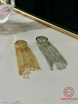 Кольцо с подвесными цепочками