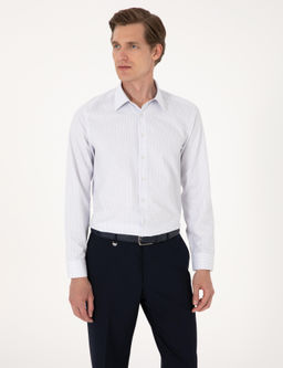 Mavi Kareli Slim Fit Uzun Kollu G_mlek - Pierre cardin фото 3