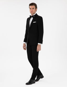 Siyah Slim Fit Smokin