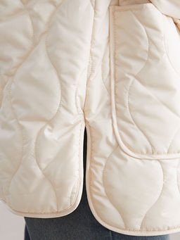 Bisiklet Yaka Oversize Kapitone Kad?n ?i?me Mont