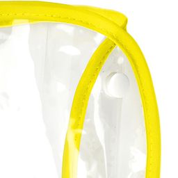 Одежда для собаки Плащ с капюшоном прозрачный, на кнопках р-р L 33см, желтый кант, ПВХ (Китай) - Домашняя мода фото 3