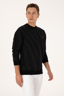 Erkek Comfort Fit Bisiklet Yaka Siyah Sweatshirt - U.s. polo assn фото 3