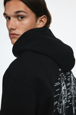 Sudadera con capucha y estampado Loose Fit - H&m фото 3