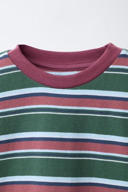 CAMISETA ESTAMPADA RAYAS / Verde - Zara фото 4