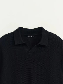 Джемпер поло фактурной вязки / Zarina фото 8