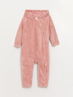 Kap??onlu Uzun Kollu K?z Bebek Pel?? Tulum