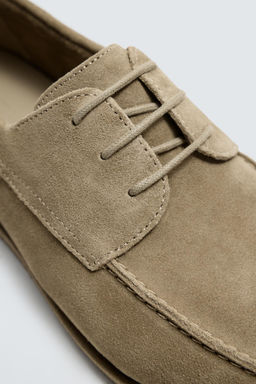 CASUAL LEATHER DECK SHOES - Zara фото 6