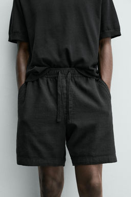 BERMUDA REGULAR FIT  ESTRUCTURA / Negro - Zara фото 5