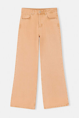 Turuncu Yuksek Bel %100 Pamuk Wide Leg Jeans TWOSS26JE00180