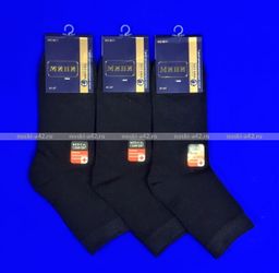 Цена за 10 пар. МИНИ носки мужские укороченные дезодорирующие арт. М 15 (М 02, М 11, М 01) АССОРТИ 41-47 (фактически 41-44) - Weiwei фото 3