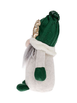 Фигура текстиль «Гном лосяш в зелёном» 33×12×18 см, 1 LED, от батареек AG13×3, свечение тёплое белое