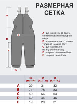Полукомбинезон детский черный (134, 68)