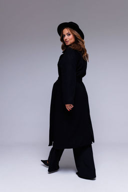 Пальто AURA 7031-170 чёрный  фото 6