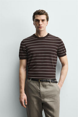 CAMISETA PUNTO MEZCLA VISCOSA / rayas - Zara фото 2