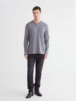 Bisiklet Yaka Erkek Sweatshirt