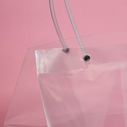 Пакет подарочный с квадратным дном, прозрачный, 25×25×25 см