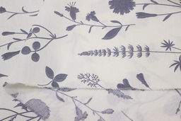 Сатин Ботаника - монохром цв.кремовый/сланцево-серый, ш.2.35м, хлопок-100%, 120гр/м.кв - Купава фото 5