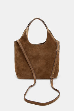 SPLIT SUEDE MINI TOTE BAG