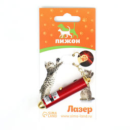 Игрушка для кошек Лазер с батарейками, красный - Пижон фото 3