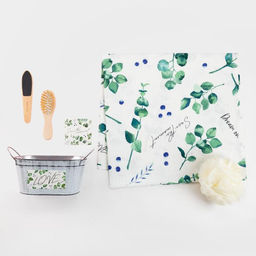 Набор подарочный Этель Eucaliptys, 5 предметов, полотенце, мочалка, расчёска  фото 2