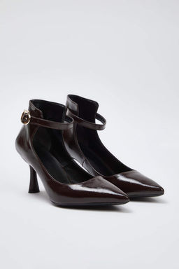 Kahverengi Bilekten Baglamal? Sivri Burun Kad?n Ince Topuklu Ayakkab? TAKAW26TO00022 - Trendyolmilla фото 2