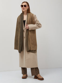 в составе шерсть Тонкий,мягкий двусторонний палантин из трикотажного полотна неплотной вязки - Tantino фото 4