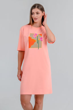 Арт. 4147 Туника женская 44-54 (6 шт) Цвет:лососевый