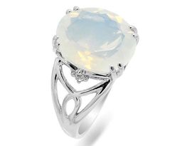 Кольцо из серебра лунный камень, СПН048