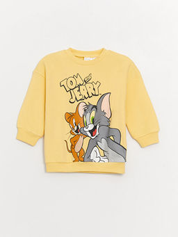 Bisiklet Yaka Tom&Jerry Bask?l? Erkek Bebek Sweatshirt ve E?ofman Alt? Tak?m - Waikiki фото 2