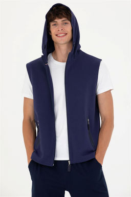 U. S. Polo Assn Мужская темно-синяя толстовка с капюшоном