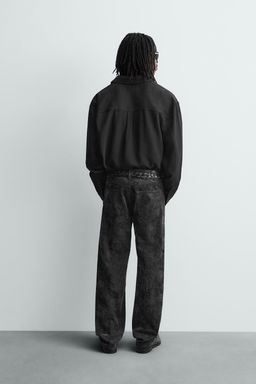 ABSTRACT JACQUARD STRAIGHT-LEG JEANS - Zara фото 3