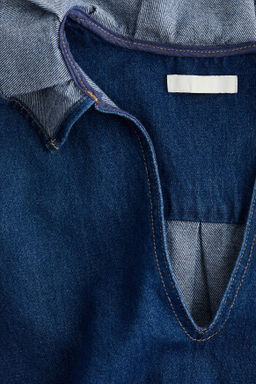 Blusa denim con cuello de volantes - H&m фото 3