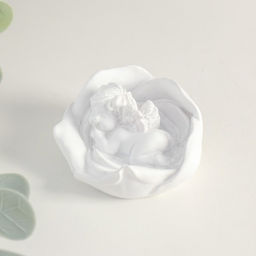 Цена за 2 шт. Фигурка «Ангелочек спящий в цветке», 3.5×5.5×5.5 см, МИКС
