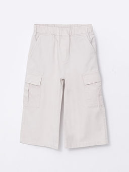 Beli Lastikli K?z ?ocuk Kargo Pantolon