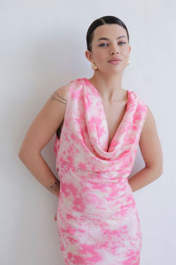 Martichelli Платье с вырезом по спинке в розовых оттенках  фото 10