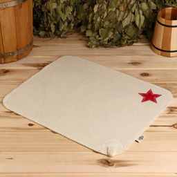 Набор для бани "Будёновец" шапка, коврик, рукавица