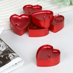 Свеча 25 штук Сердце / M-2505 /уп 24/48/глиттер - Галеонтрейд фото 3